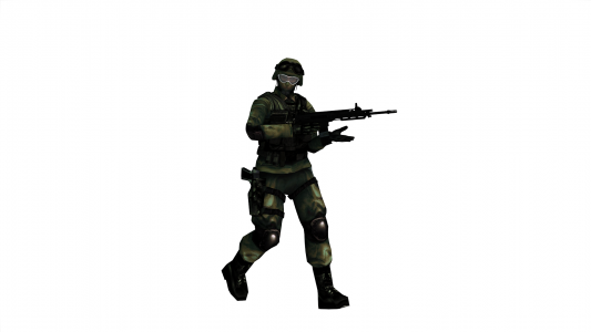 Soldier with Rifle 3D Model for Iclone 7