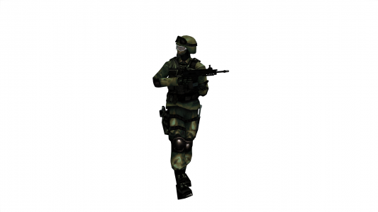 Soldier with Rifle 3D Model for Iclone 7