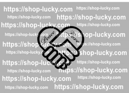 Peace and Love Logo - Instant Downloads in Black & White SVG, PNG,-JPG