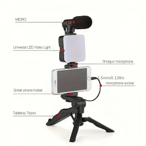 Mobile Microphone Light Kit Portable