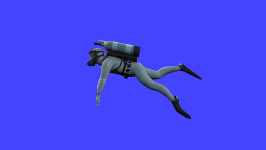 Diver iAvatar 3D Model + Motions for Iclone 8